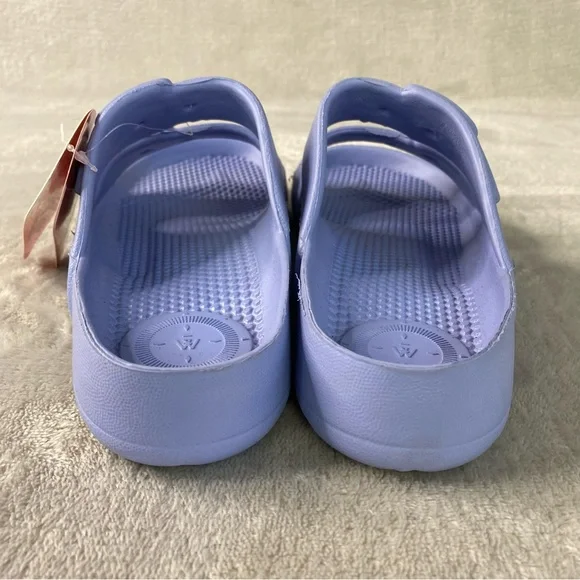 Totes Slide Womens Sandals Size 6 Periwinkle Foam EVA Cushion Water NEW - Picture 7 of 12